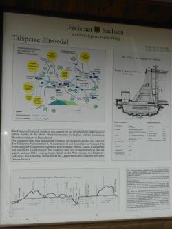 Informationstafel zur Talsperre Einsiedel